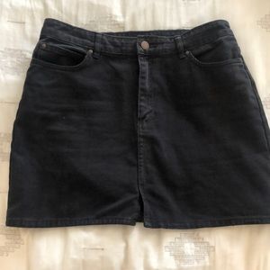Billabong Denim Mini Skirt Washed Black Sz 30